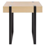 Tavolino quadrato con accenti neri e beige, 1 pezzo