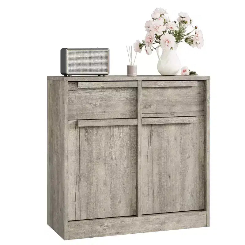 Sideboard Buffet Cabinet with 4 Drawers, 62.4 Large Coffee Cabinet with Storage, Modern Storage Buffet Table for Kitchen Dining Room, Living Room