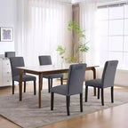 Sedia da pranzo in tessuto trapuntato a diamante beige/grigio, set da 2