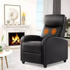 Zeus & Ruta Manual Adjustable Recliner Chair with High-Resilience Sponge