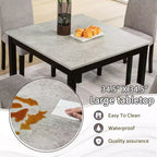 Set da pranzo quadrato grigio 5 pezzi per 4 persone