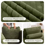 Sedia/Pouf da Pavimento Rotondo Verde Oversize per 1 Persona