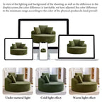 Sedia/Pouf da Pavimento Rotondo Verde Oversize per 1 Persona