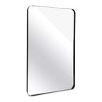 Specchio da parete rettangolare nero, cornice in metallo, montaggio a parete – Singolo, 30x36"