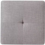 Pouf quadrato imbottito crema - Seduta monoposto