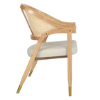 Poltrona accent in rattan canna nero/naturale, 1 posto