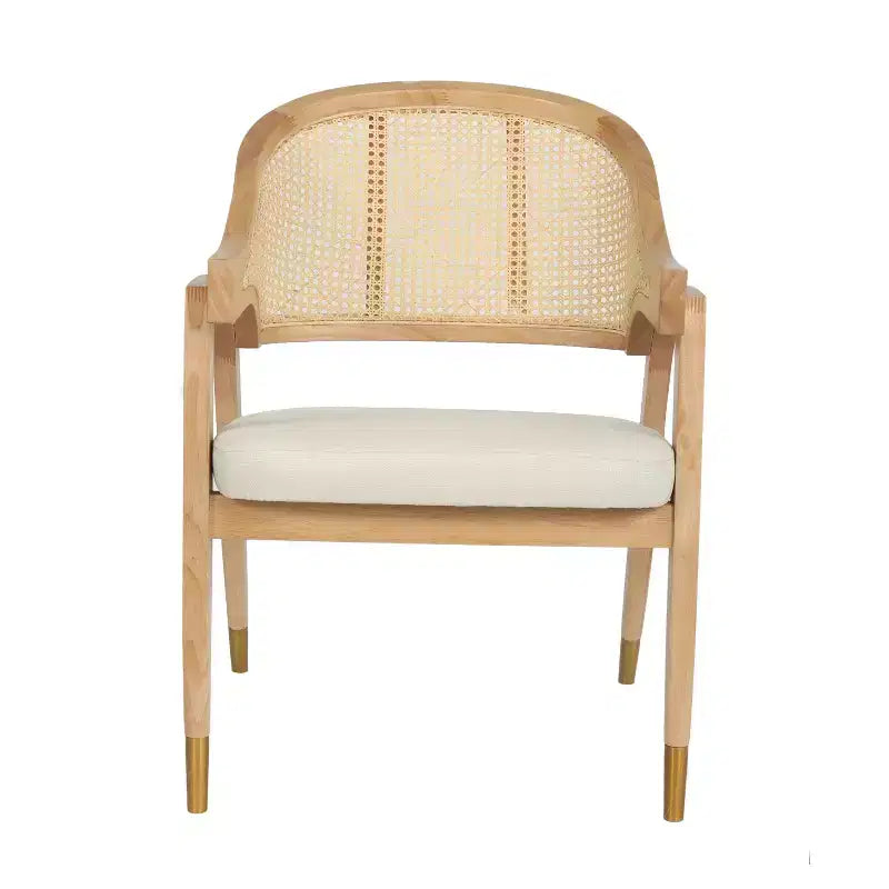 Poltrona accent in rattan canna nero/naturale, 1 posto