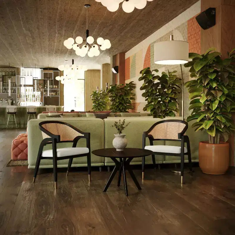 Poltrona accent in rattan canna nero/naturale, 1 posto