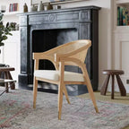Poltrona accent in rattan canna nero/naturale, 1 posto