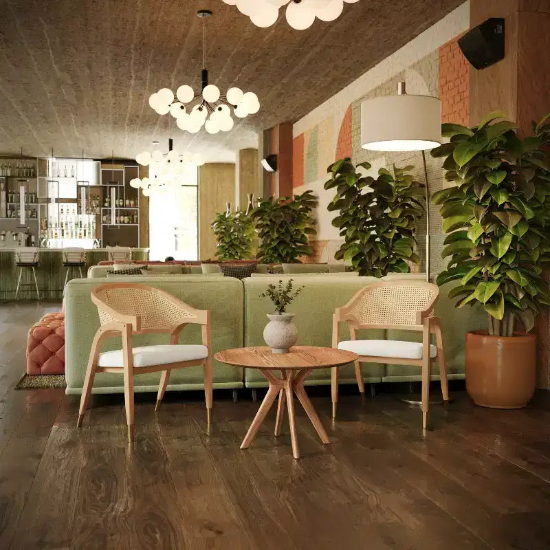 Poltrona accent in rattan canna nero/naturale, 1 posto