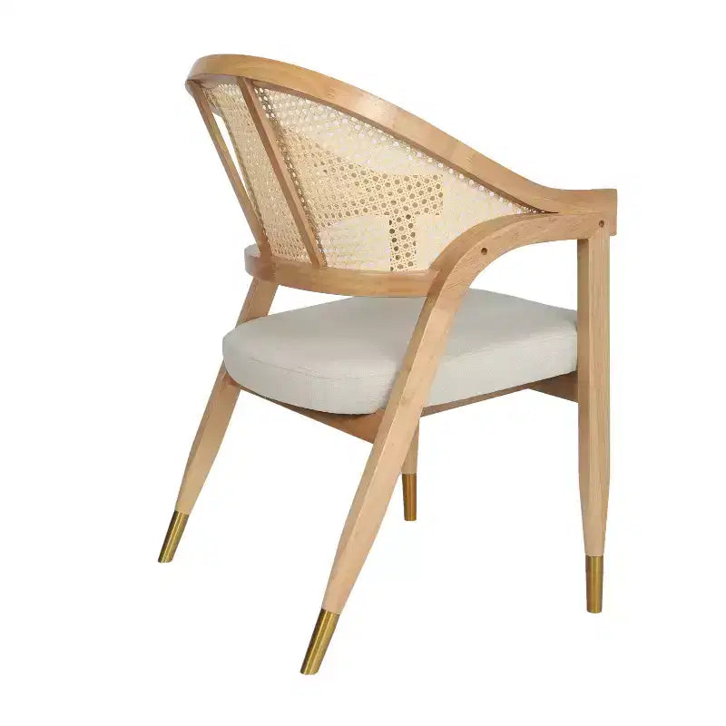 Poltrona accent in rattan canna nero/naturale, 1 posto