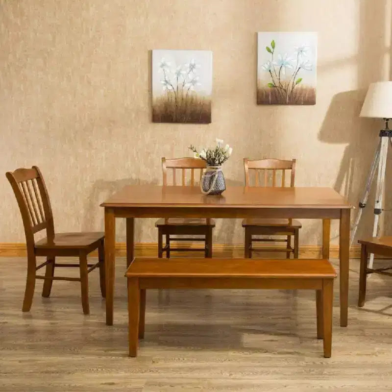 Panca da pranzo in legno, nero/rovere / marrone / rovere, 2 posti