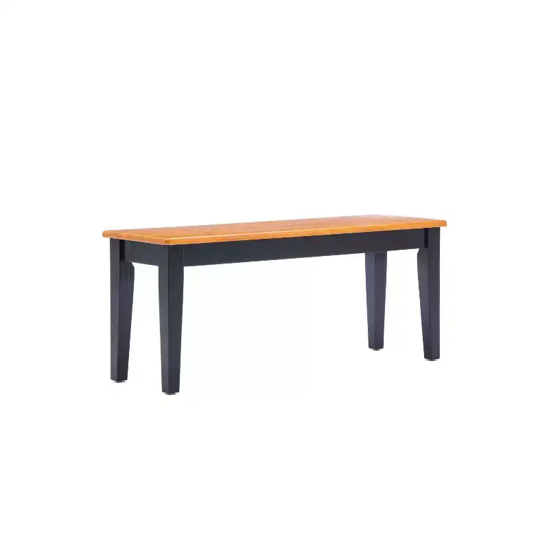 Panca da pranzo in legno, nero/rovere / marrone / rovere, 2 posti
