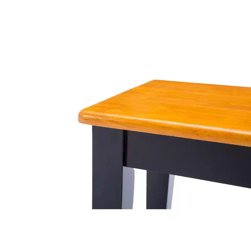 Panca da pranzo in legno, nero/rovere / marrone / rovere, 2 posti