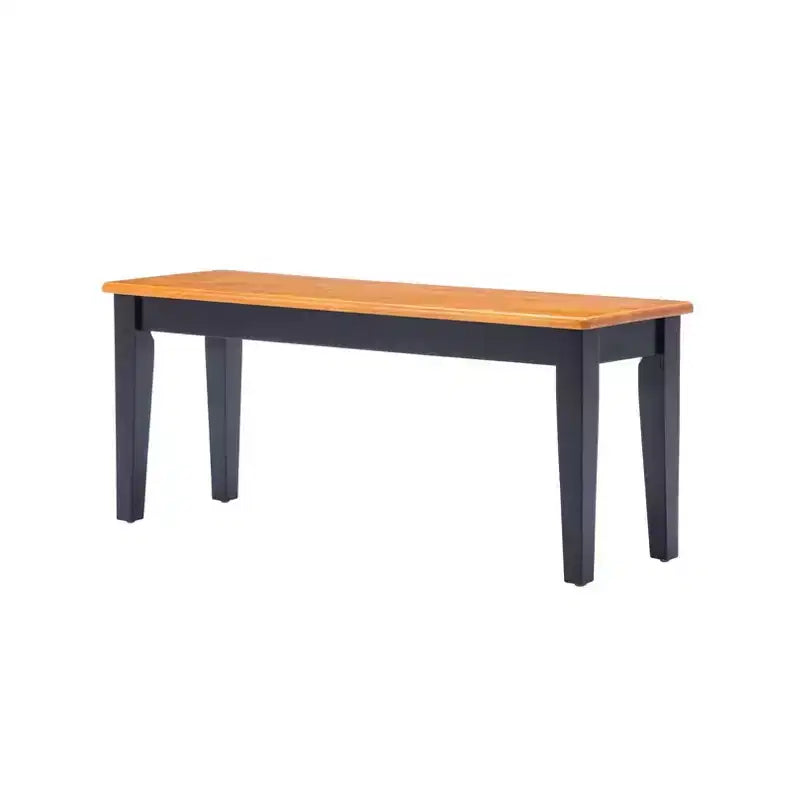 Panca da pranzo in legno, nero/rovere / marrone / rovere, 2 posti