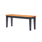 Panca da pranzo in legno, nero/rovere / marrone / rovere, 2 posti